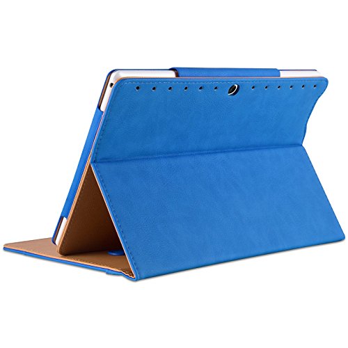 Lenovo Tab 2 A10-30, JAMMYLIZARD Ledertasche für Lenovo Tab 2 A10-30, BLAU & HONIG - 3