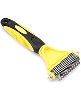 Dematting Comb 2 Sided Tool for Pets Professional Grade Brush for Dogs and Cats Safely and Easily to Remove Matted Tangles
