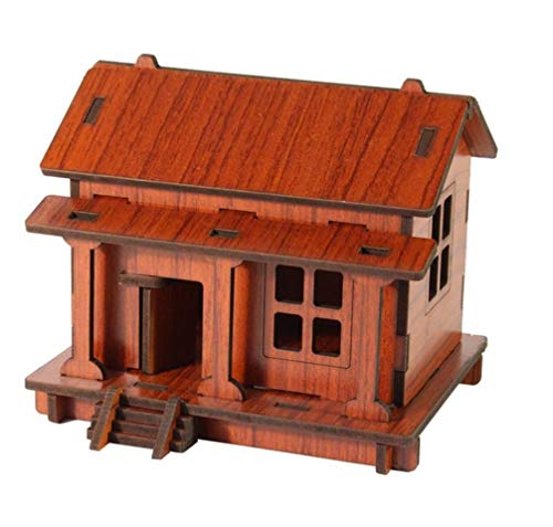 DIY Madera Hogar 3d Puzzle para montar (pädago gisches Madera Juguete para promover la coordinación, natural/Set A Partir de 3 años para la motricidad frühe Desarrollo & Formación de tu hijo