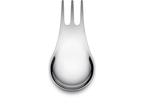 Alessi Moscardino GIMR01S4 Set di Quattro Posate Multiuso di Design, Sintesi di Forchetta e Cucchiaio, in Acciaio Inossidabile 18/10 Lucido
