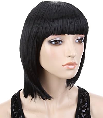 Cute Girl's Short BOBO Wigs Party Straight Wigs JF010021 (Black)