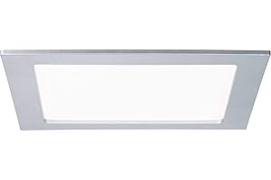 ‎PAULMANN Paulmann Leuchten 92078 Einbaupanel LED eckig 18 W 4000 K, Plastik, chrom matt, 22 x 22 x 0.5 cm