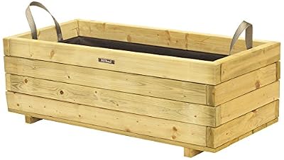 OLG France Bac Rectangle, Bois Naturel, 92 x 42 x 32 cm