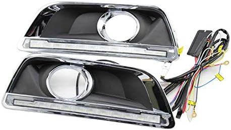 Genius GN-3372 Daylight Running Light LED DRL Kit Fog Daytime Lamp with Yellow Turn Signal, 2 Pack