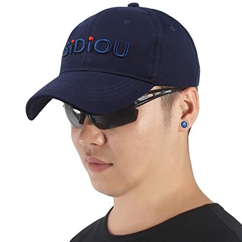Sidiou Group Berretto da Baseball in Cotone Unisex Berretto da Baseball Uomo e Donna Cappello Sportivo Cappellino da Baseball Regolabile (Blu Navy)