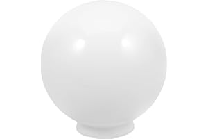 PRETYZOOM Lampione In Acrilico Globo Liscio Strutturato Con Apertura Senza Collo Lampione Di Ricambio Globo Lampada A Sfera Rotonda Coperture Per Giardino Esterno Patio Arredamento 20 Cm