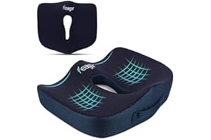 Feagar Seat Cushion for Back Pain - Orthopedic Non-Slip Memory Foam Coccyx Cushion for Tailbone Relief Sciatica Hemorrhoid, Office Chair Cushions Wheelchair, Kitchen Chairs, Recliner, Car Seats