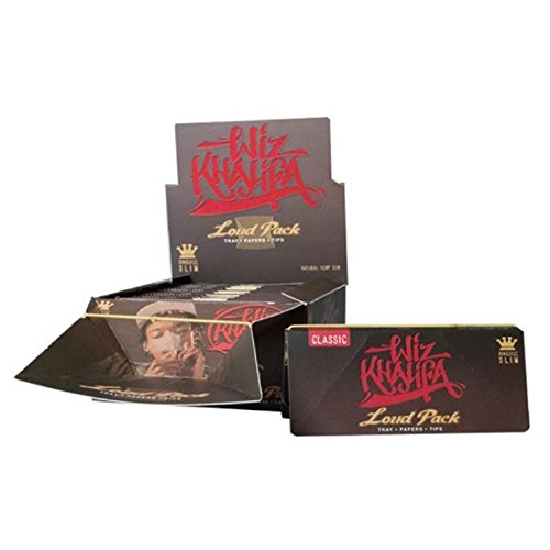 Wiz Khalifa Artesano Stil – Laut Pack – King Size Slim Raw Classic Zigarettenpapier + Tips + Tablett (Neuware vom Raw) – 3 Heftchen - 5
