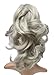 SWEET SHORT CURLY PONY TAIL HAIR EXTENSION, (CLAW GRIP) (21 Silver Grey Mix)