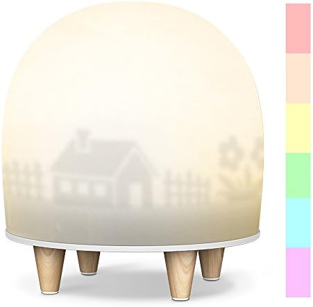 Muizlux Night Light Children Baby Night Table Lamp Tapping Induction Color Changing Mood light with 256 color combinations and warm white light in 2 brightness levels
