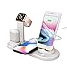 Price comparison product image Charging Station for Smartphones Charging Stand for Apple watch 4/3/2/1 Charging Dock for Airpods and Fast Wireless Charger for iPhone X/XR/Xs Max/XS,Samsung S10/S10+/S9 (QC3.0 Adapter Included)