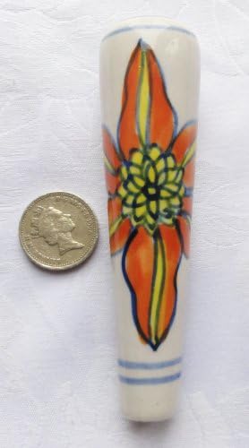 Ceramic Light Lighting Cord Pull Bathroom Flower design - Colour: Orange Petal