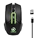 Produktbild Sguan-wu 2,4 GHz Ergonomie Optische 1000mAh Wireless Gaming 4800DPI USB-Maus für Laptop - Schwarz + Grün