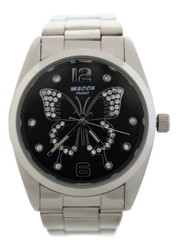 WAOOH Uhr 1719 - Silver Armband - Butterfly Zifferblatt WAOOH Uhr 1719 - Silver Armband - Butterfly Zifferblatt