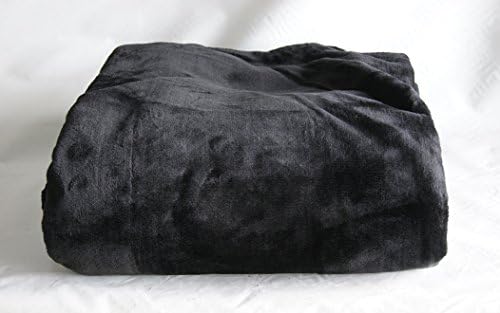 Large Warm Mink Faux Fur Throw Blanket Fleece 200cm x 240cm Black Sofa Bed Fur Throw