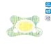 Difrax Natural Pacifier (0-6 Months, Yellow/ Green Grid)