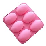 Características: Alextry - Juego de 6 moldes de Silicona ovalados en 3D, Hechos a Mano