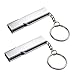 Produktbild Vosarea 2 Paket notfallpfeifen hohe Pitch doppelrohre überleben rettungsring Pfeife Lanyard schlüsselanhänger Outdoor Camping Wandern bootfahren Jagd Angeln (Silber)