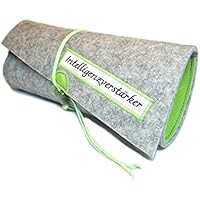Brillenetui, Täschchen Wollfilz Filz Farbauswahl Leder + Kordel mit Spruchauswahl