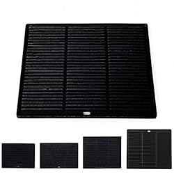 CLP Plaque De Cuisson Barbecue en Fonte pour Le Grille Électrique, A Gaz Ou A Charbon I Plaque Réversible: Face Lisse Et Rainurée I Plaque de Grille 48,5 x 32 cm, Anthracite