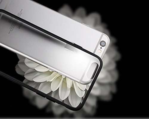 iMounTop Hülle iPhone 6 Plus Hülle 6S Plus Hülle TPU Rahmen + Hart PC Zurück Backcover Kombination Hochtransparent Nie verfärben Schutzhülle Tasche Schale Kratzfeste Handytasche für Apple iPhone 6 Plus / 6S Plus (5.5 Zoll) (Schwarz) - 5