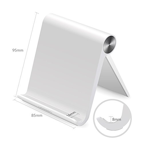 UGREEN Handy Ständer Phone Stand Multi Winkel ipad Ständer Tisch Halterung für 7 6 6s plus 5 5s,Smartphones und Phablets, E-Reader Max 10 Zoll Tablets, iPads, Google Nexus 7/10/4, Samsung Galaxy Tab P5100/ P3100/ N8000 Weiß - 7