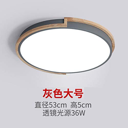 Preisvergleich Produktbild Nordic Schlafzimmer Deckenleuchte Arbeitszimmer Balkon Hauptschlafzimmer Raumbeleuchtung grau große dreifarbige Verdunkelung