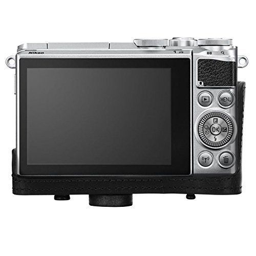 MegaGear cuir Camera Bag pour Nikon 1 J5 avec 10-30mm Appareil photo Compact System  Noir 