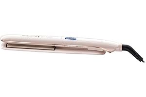 Remington Proluxe Ceramic Hair Straightener with Intelligent OPTIheat technology for heat where it matters - Pro+ setting at 185°C for healthier styling, 9 variable settings 150-230°C, S9100