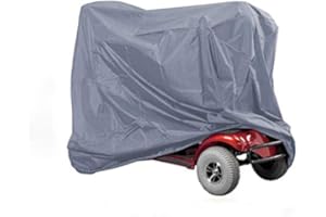 TOTMOX Mobility Scooter Cover - Housses de rangement pour scooters Housse de protection pour empêcher la pluie, le soleil UV, convient à la plupart des scooters handicapés (147x71x140cm)