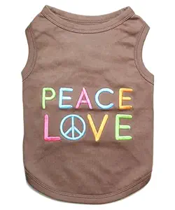 Parisian Pet Peace Love Dog T-Shirt, X-Large