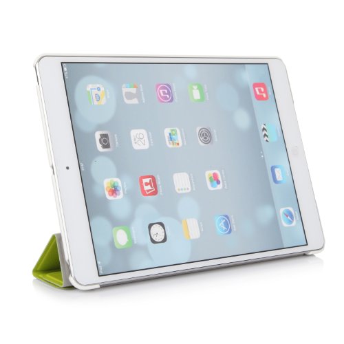 iHarbort Premium iPad Air Leder Tasche Case Etui Sleeve Smart Cover Schutzhülle Hülle (iPad Air – grün) - 2