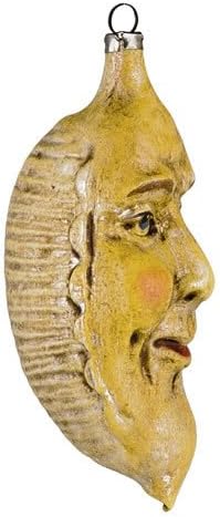 Glass Ornament "Yellow Crescent"