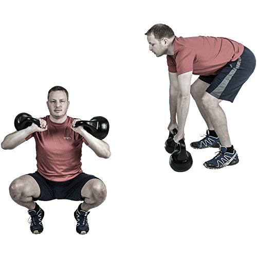 MOVIT® Kettlebell Kugelhantel mit bodenschonender Kunststoffummantelung, 15 VARIANTEN: 1 bis 24 kg - 8