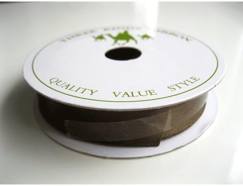 Three Kings 15 mm x 7 m Double Sided Satin Ribbon Roll, Chocolate