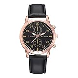 Lucky Mall Sunnywill Frauen Mädchen Damen Schöne Mode Design Analog Quarz Armbanduhren Uhr für Weibliche (Black)