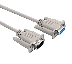 BigPlayer 9 Pin Serial Male to Female Extension Cable Lead DB9 RS232 Serial, 1.2M- White