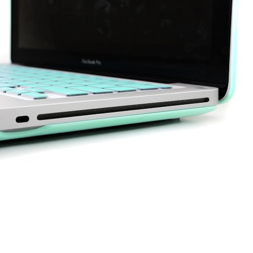 GMYLE Türkis 4 in 1 Hülle Tasche für Macbook Pro 13 Zoll – Weicher Transportbeutel – Tastatur-Abdeckung (US Layout) – Schutzfolie für den Bildschirm (nicht für MacBook Pro Retina 13) - 8