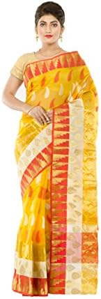 Simaaya Indian Ethnic Cotton Silk Yellow Handloom Saree