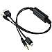 Produktbild BMW iPhone Lead, Geotech Mini Cooper Maserati iDrive Interface iPod iPhone Lightning 8 Pin Connector Lead USB AUX Audio Music AUX-IN Cable Adapter | Listen Music & Charging | for Apple iPod iPhone 5 5s 6 6s Plus | S6FLA USB/Audio interface for Mini Cooper Maserati BMW | BMWiPod - Black