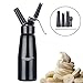 Produktbild YIYIBY Sahnebereiter, 500ml Profi Sahnespender Creme Whipper Schaumspender Sahnebereiter 3 Düsen Dessert Maker Tools (Schwarz)