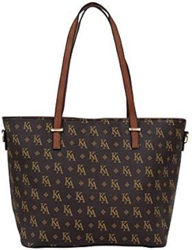 SARA Damen Handtasche , Schultertasche, Shopper PU 1711