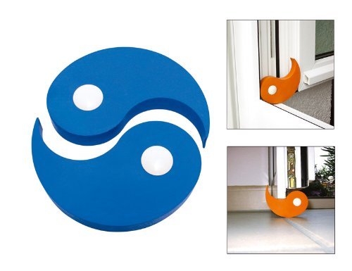 2er Set Tür- und Fensterstopper Flux in blau