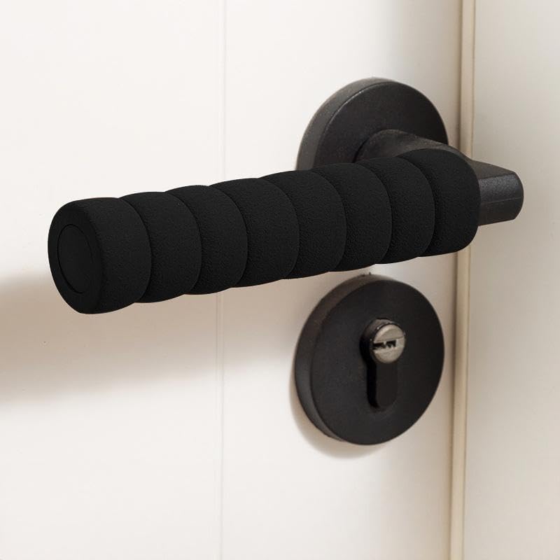2 fundas protectoras anticolisión para manija de puerta de EVA, evita arañazos y ruido, adecuadas para el hogar, oficina, interior, manijas de puerta, fundas de protección cilíndricas