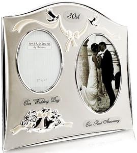 30th Wedding Anniversary Double Photo Frame