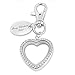 Produktbild Merry Christmas Sister Gravur Floating Charm Herz Medaillon Schlüsselanhänger – für Sie, personalisierbar, ideales Geschenk Q43