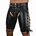 Produktbild Malloom® Herren Seductive Dessous Kunstleder Crotch Body Tangas Unterhose (schwarz, S)