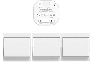 Cerhot 220v interruptores inalambricos autoalimentado cinetico interruptor sin cable sin bateria rf interruptor remoto pulsador inalambrico conmutador luz inalambrico para iluminacion del hogar