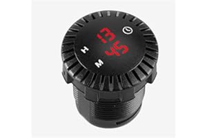 BeisDirect Horloge LED pour voiture Horloge tactile 12V / 24V Waterproof Horloge digitale pour voiture Horloge digitale tactile 24h Panneau d'affichage LED Horloge électronique, 51x36mm (Rouge)