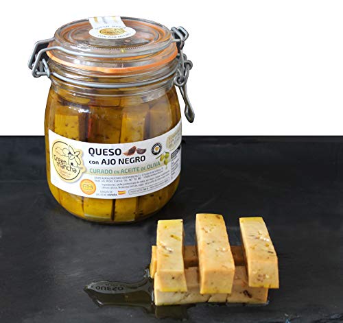 	 QUESO CON AJO NEGRO CURADO EN ACEITE DE OLIVA VIRGEN EXTRA 750 GRS 